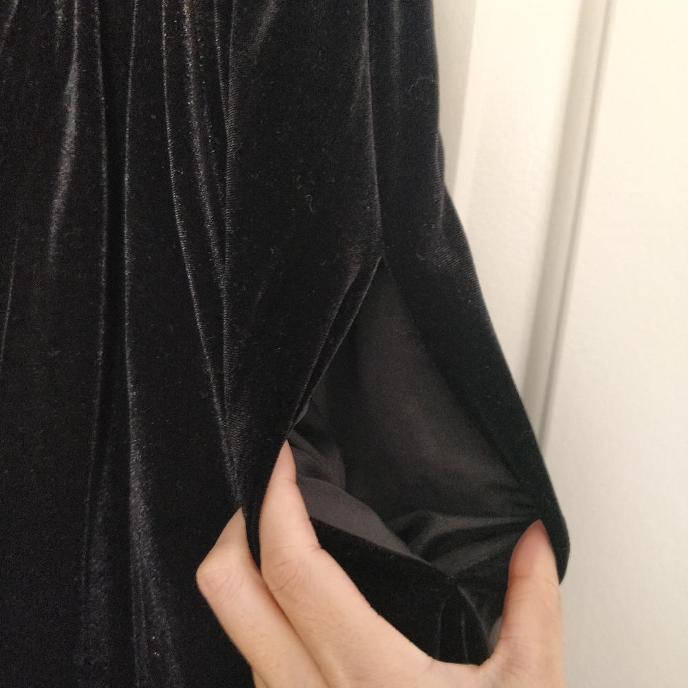 BLACK VELVET DRESS - Picture 5 of 5